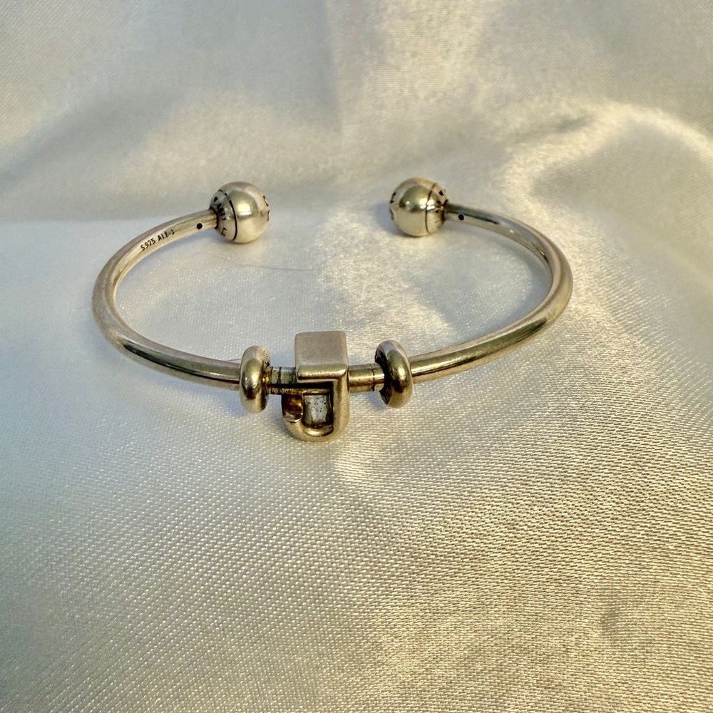 Pandora Silver Bracelet with ‘J’ Charm